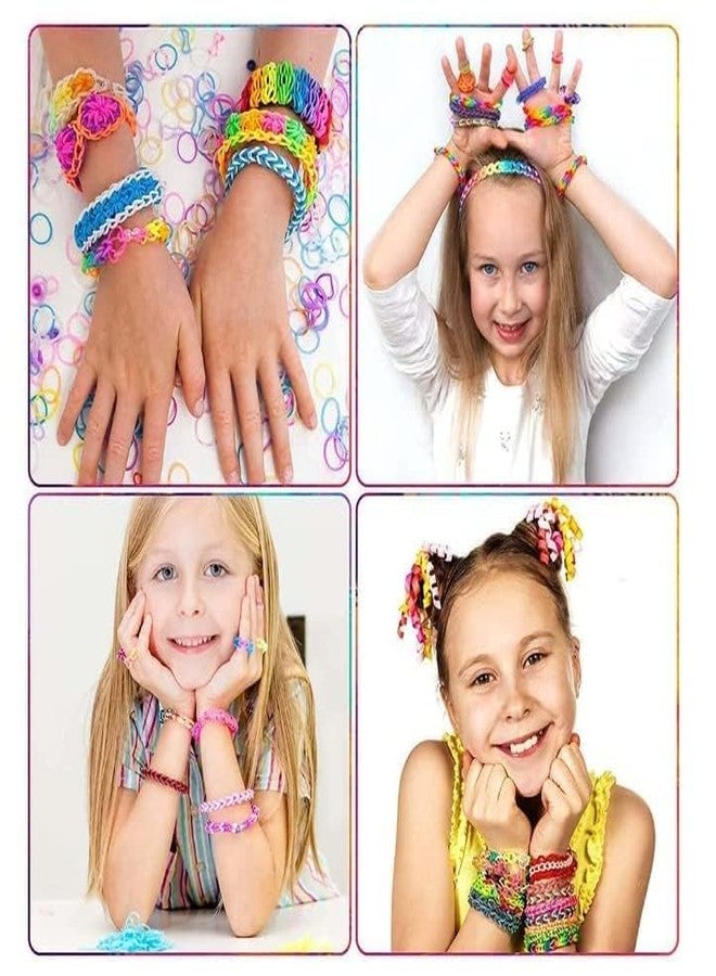 AmigozZ Flower Shape DIY Loom Band Kit with Colorful Rubber Bands Rainbow Color Rubber Loom Bands Refills Kit Set Storage Box for Kids Party DIY Crafting Bracelets Toys Gifts.(Multicolor) - Image 5